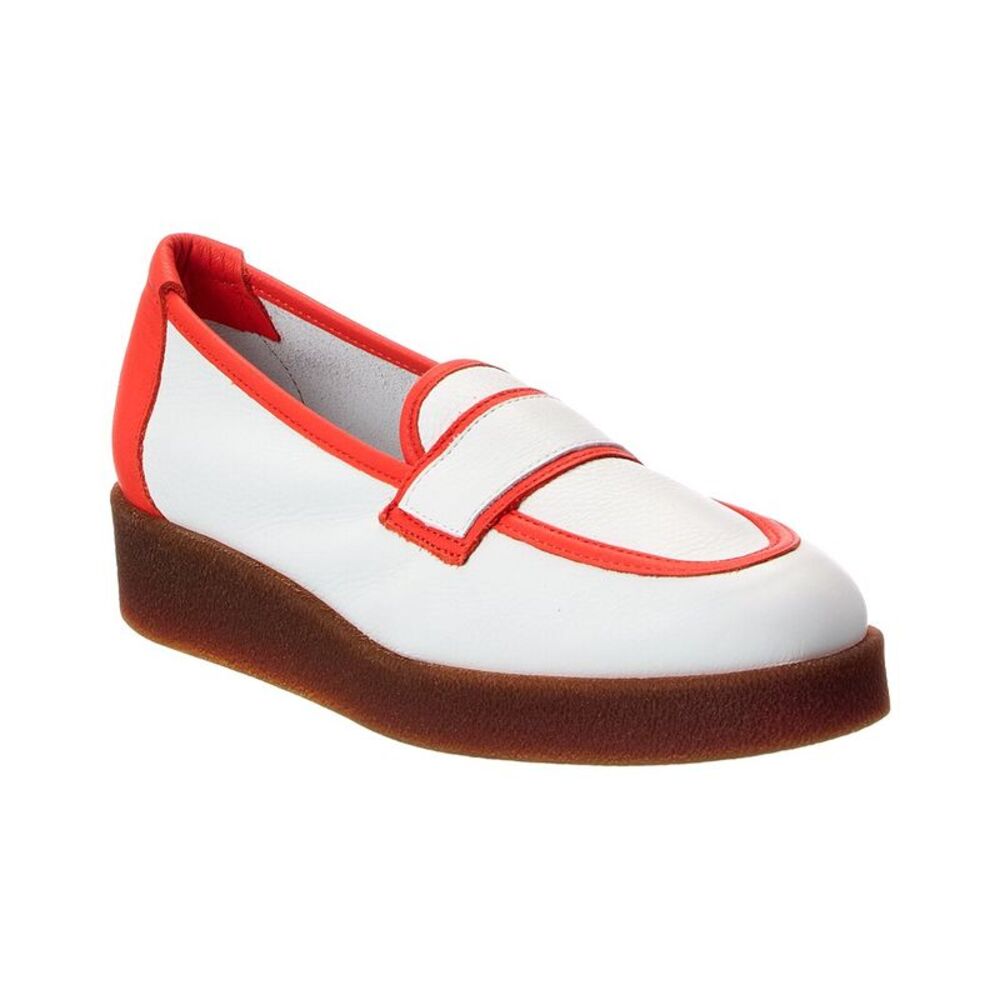 Arche Comael Leather Platform Loafer, White